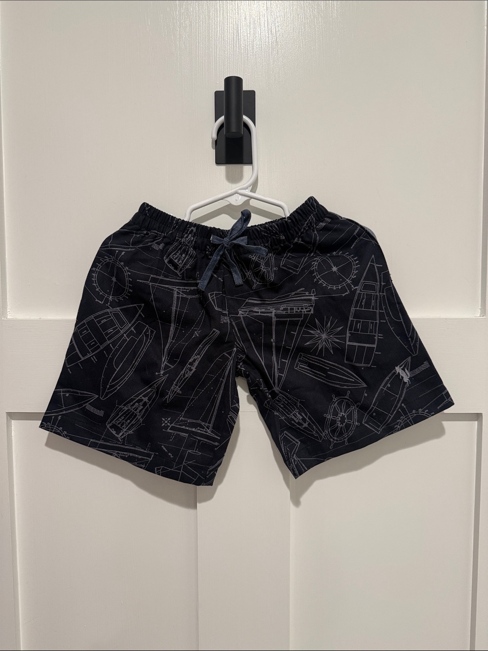 Well Dressed Wolf Navy Sketch-Print Shorts